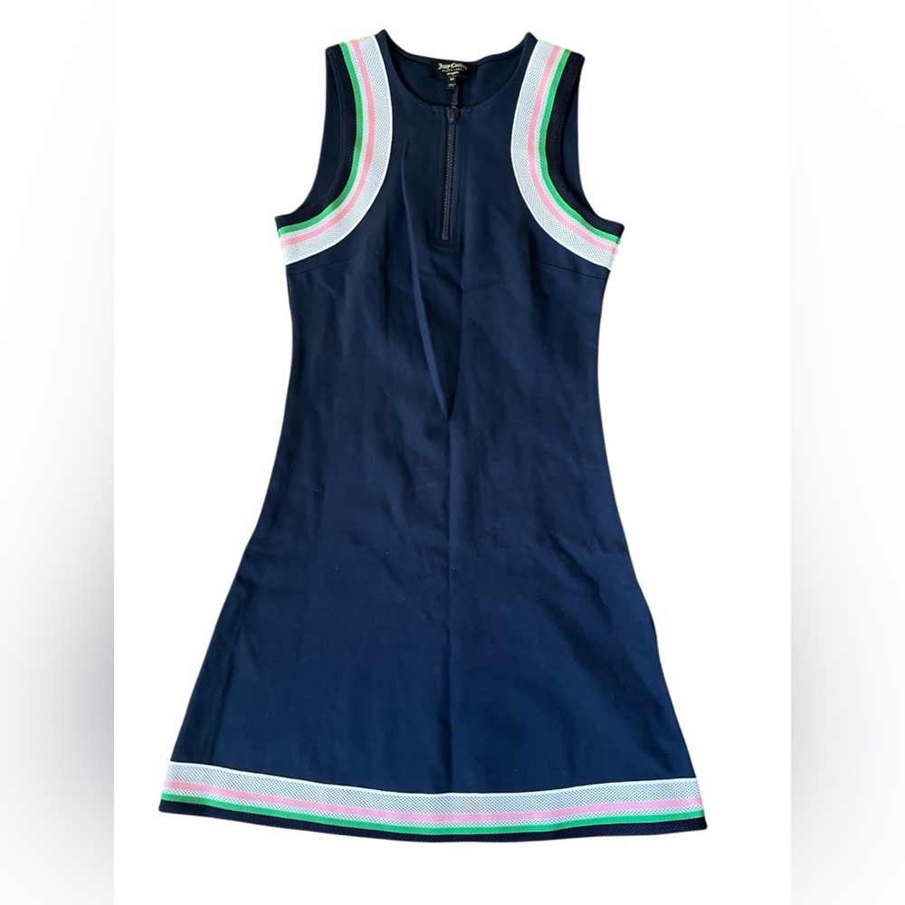 Juicy Couture Black Label Navy Tennis Dress with Pink and Green Accents **NWOT**